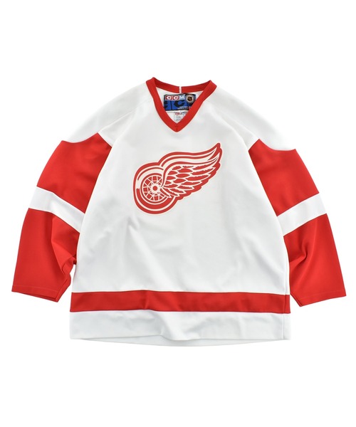 LABORATORY R(ラボラトリーアール)の「【USED】CCM “Detroit Red Wings” ゲームシャツ(Tシャツ/カットソー・メンズ・ホワイト・X-LARGE)」の1枚目の写真