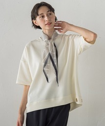 スカーフ付きジャージカットソー