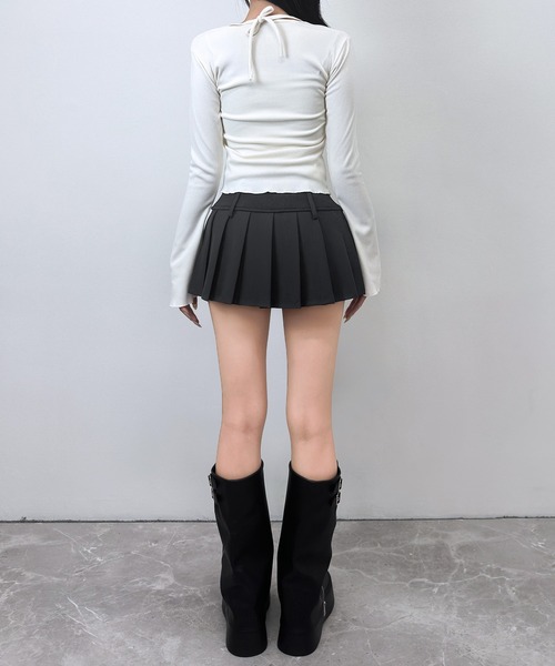 FOLLOWIN(フォロウィン)の「レースレイヤードミニリボンリブトップス(Tシャツ/カットソー・レディース・アイボリー・FREE)」の13枚目の写真