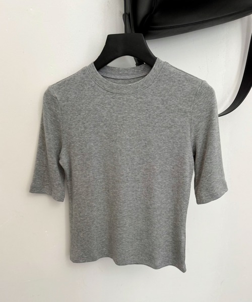 CHUN CHUN NOTES(チュンチュンノーツ)の「26AW/ベーシック5分袖ストレッチカットソー(Tシャツ/カットソー・レディース・グレー/ブラック/ホワイト・M)」の20枚目の写真