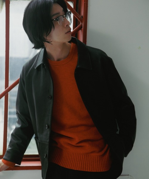 URBAN RESEARCH DOORS(アーバンリサーチドアーズ)の「Cow Leather Chore Jacket(カバーオール・メンズ・ブラック/ブラック系その他・LARGE/MEDIUM)」の5枚目の写真
