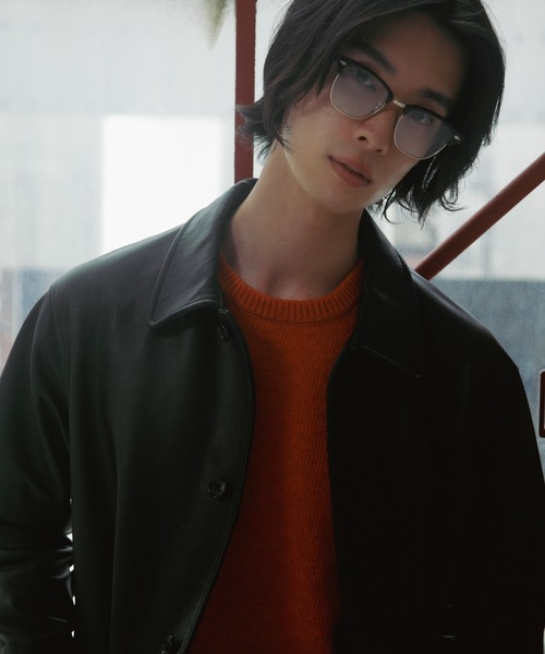 URBAN RESEARCH DOORS(アーバンリサーチドアーズ)の「Cow Leather Chore Jacket(カバーオール・メンズ・ブラック/ブラック系その他・LARGE/MEDIUM)」の6枚目の写真