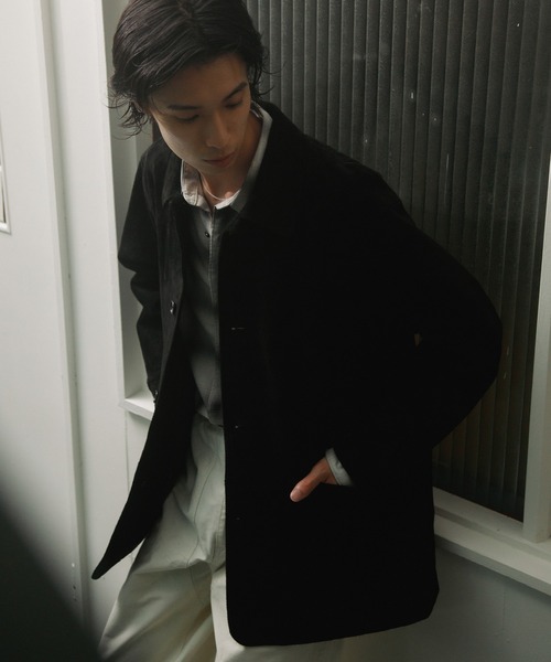 URBAN RESEARCH DOORS(アーバンリサーチドアーズ)の「Cow Leather Chore Jacket(カバーオール・メンズ・ブラック/ブラック系その他・LARGE/MEDIUM)」の8枚目の写真
