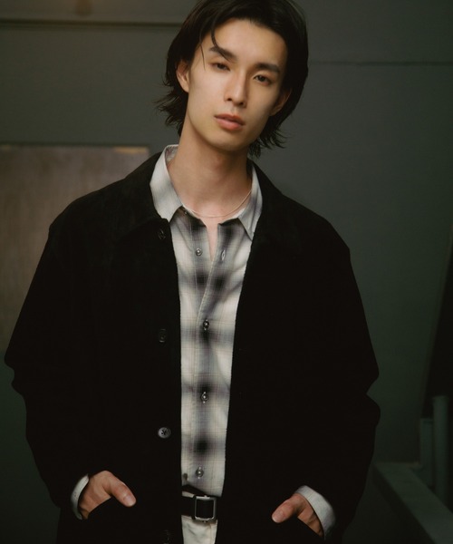 URBAN RESEARCH DOORS(アーバンリサーチドアーズ)の「Cow Leather Chore Jacket(カバーオール・メンズ・ブラック/ブラック系その他・LARGE/MEDIUM)」の10枚目の写真
