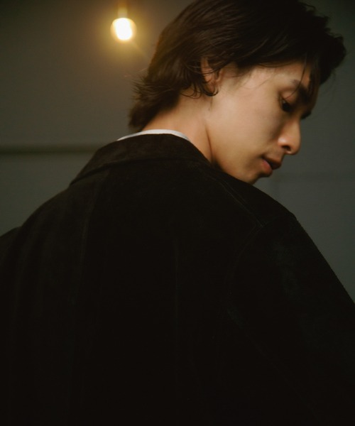 URBAN RESEARCH DOORS(アーバンリサーチドアーズ)の「Cow Leather Chore Jacket(カバーオール・メンズ・ブラック/ブラック系その他・LARGE/MEDIUM)」の11枚目の写真