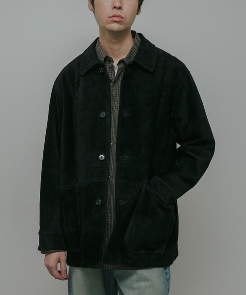 URBAN RESEARCH DOORS(アーバンリサーチドアーズ)の「Cow Leather Chore Jacket(カバーオール・メンズ・ブラック/ブラック系その他・LARGE/MEDIUM)」の22枚目の写真