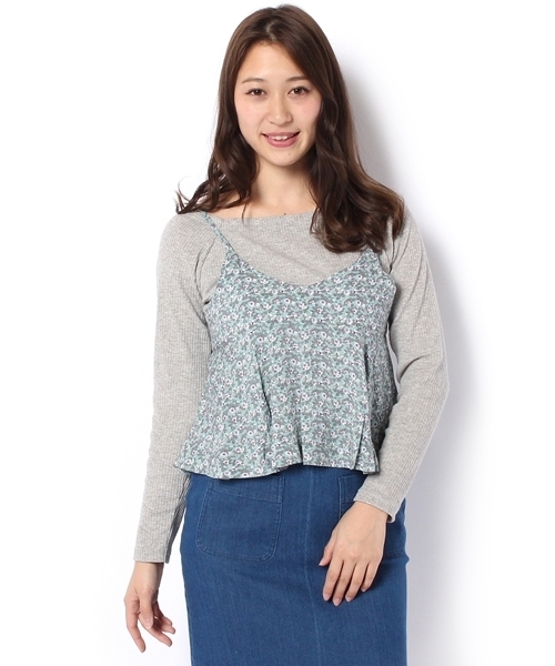 Chico（チコ）の「花柄ｷｬﾐ（キャミソール・レディース・ホワイト/モスグリーン/ネイビー・FREE）」の5枚目の写真