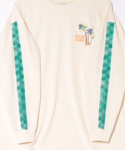 BILLABONG(ビラボン)の「BILLABONG ウィメンズ GLOBAL GRAPHIC LS TEE ロンT 【接触冷感】【LOOSE FIT】【2026年秋冬モデル】/ビラボンバックプリント・袖プリント長袖ロンt(Tシャツ/カットソー・レディース・アイボリー/イエロー系その他/オフホワイト・LARGE/MEDIUM)」の4枚目の写真