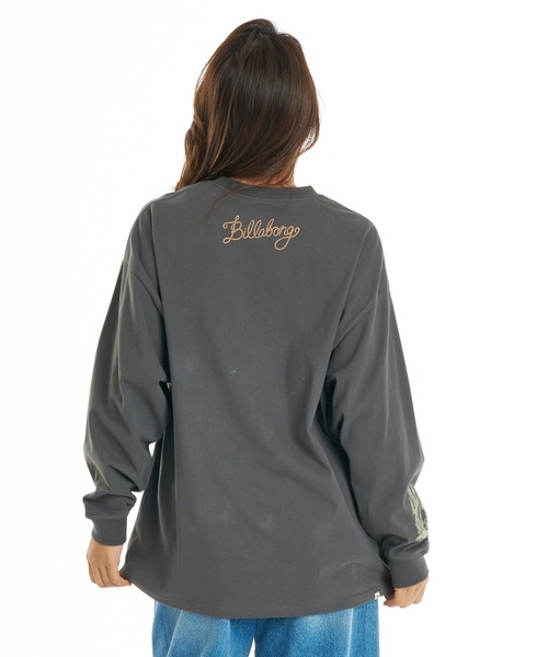 BILLABONG(ビラボン)の「BILLABONG ウィメンズ GLOBAL GRAPHIC LS TEE ロンT 【接触冷感】【LOOSE FIT】【2026年秋冬モデル】/ビラボンバックプリント・袖プリント長袖ロンt(Tシャツ/カットソー・レディース・アイボリー/イエロー系その他/オフホワイト・LARGE/MEDIUM)」の10枚目の写真