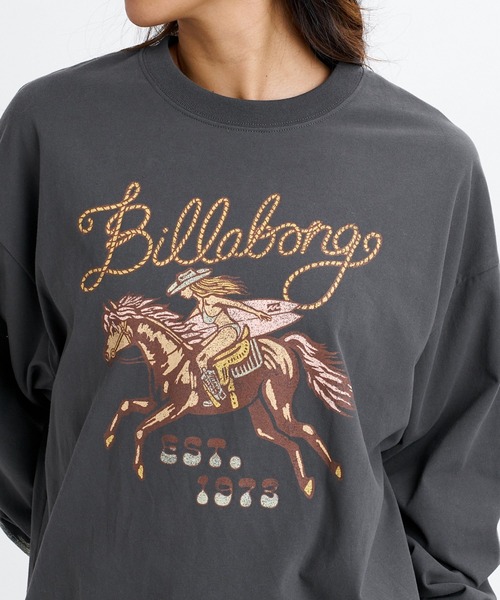 BILLABONG(ビラボン)の「BILLABONG ウィメンズ GLOBAL GRAPHIC LS TEE ロンT 【接触冷感】【LOOSE FIT】【2026年秋冬モデル】/ビラボンバックプリント・袖プリント長袖ロンt(Tシャツ/カットソー・レディース・アイボリー/イエロー系その他/オフホワイト・LARGE/MEDIUM)」の11枚目の写真