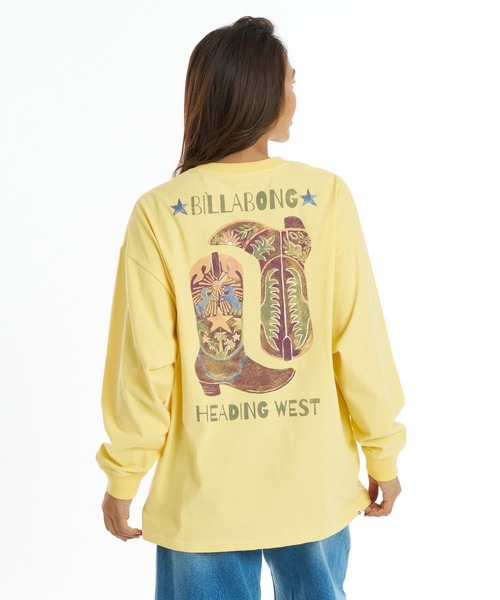 BILLABONG(ビラボン)の「BILLABONG ウィメンズ GLOBAL GRAPHIC LS TEE ロンT 【接触冷感】【LOOSE FIT】【2026年秋冬モデル】/ビラボンバックプリント・袖プリント長袖ロンt(Tシャツ/カットソー・レディース・アイボリー/イエロー系その他/オフホワイト・LARGE/MEDIUM)」の19枚目の写真