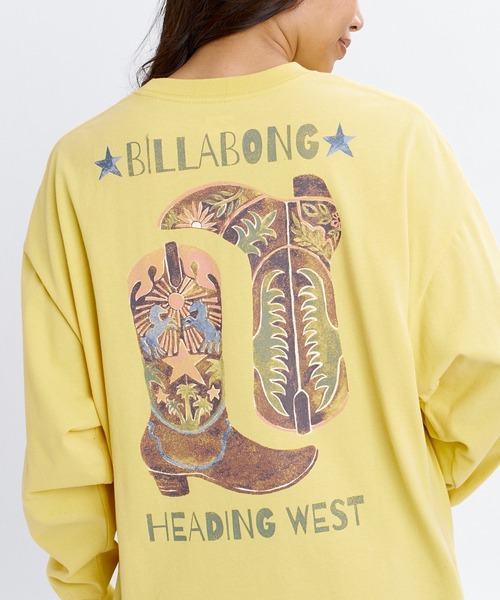 BILLABONG(ビラボン)の「BILLABONG ウィメンズ GLOBAL GRAPHIC LS TEE ロンT 【接触冷感】【LOOSE FIT】【2026年秋冬モデル】/ビラボンバックプリント・袖プリント長袖ロンt(Tシャツ/カットソー・レディース・アイボリー/イエロー系その他/オフホワイト・LARGE/MEDIUM)」の21枚目の写真