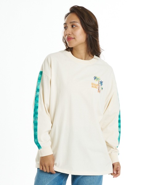 BILLABONG(ビラボン)の「BILLABONG ウィメンズ GLOBAL GRAPHIC LS TEE ロンT 【接触冷感】【LOOSE FIT】【2026年秋冬モデル】/ビラボンバックプリント・袖プリント長袖ロンt(Tシャツ/カットソー・レディース・アイボリー/イエロー系その他/オフホワイト・LARGE/MEDIUM)」の13枚目の写真