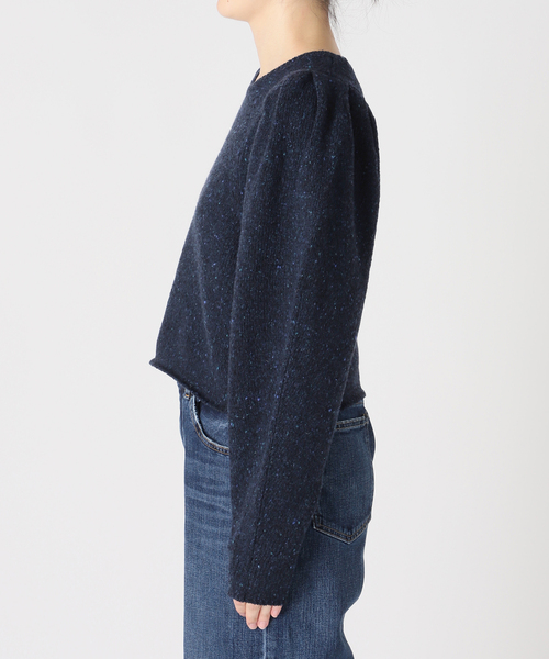 Spick & Span(スピックアンドスパン)の「ショルダーパフクルーネックプルオーバー(ニット/セーター・レディース・チャコールグレー/ネイビー・FREE)」の21枚目の写真