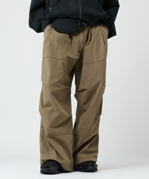 Buggy LLサイズ　カーキー　バイクオーバーパンツ VINTAGE NYLON BUGGY PANTS/ヴィンテージナイロンバギーパンツ（カーゴ