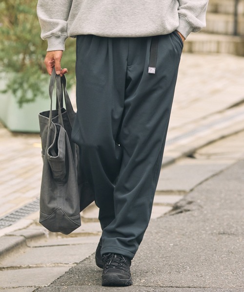 多功能織帶腰帶打褶漸窄休閒長褲 吸水速乾 抗起毛球 防曬 易打理