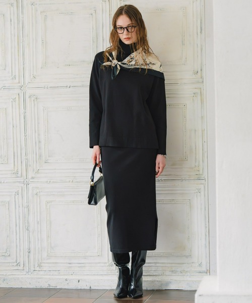 Maison INNESS(メゾンアイネス)の「【ZOZO限定】エフォートレスニットセットアップ(セットアップ・レディース・ブラック/ブラウン・S/M/L/LL/3L)」の2枚目の写真
