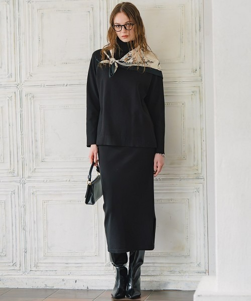 Maison INNESS(メゾンアイネス)の「【ZOZO限定】エフォートレスニットセットアップ(セットアップ・レディース・ブラック/ブラウン・S/M/L/LL/3L)」の5枚目の写真