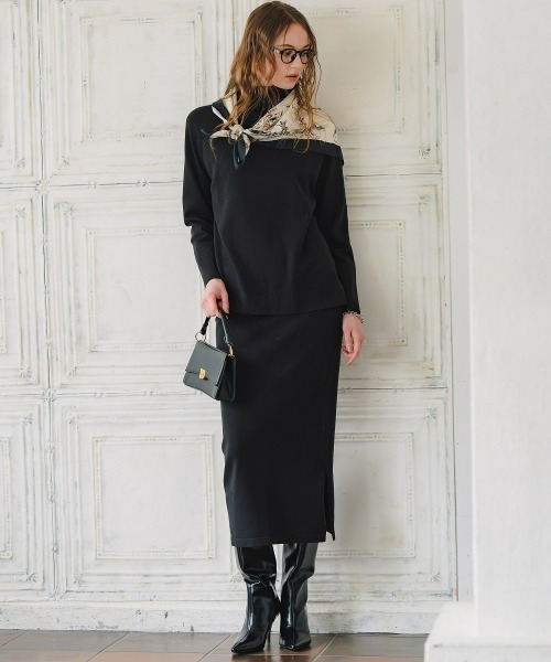 Maison INNESS(メゾンアイネス)の「【ZOZO限定】エフォートレスニットセットアップ(セットアップ・レディース・ブラック/ブラウン・S/M/L/LL/3L)」の7枚目の写真