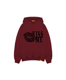 アニマル KISSME フードスウェットシャツ ABH367-167 バーガンディ