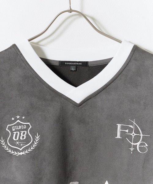 ROOPTOKYO（ループトウキョウ）の「カットスエードL/Sゲームシャツ ロンT 長袖 ユニフォーム風 サッカーTシャツ フロント刺繍 袖ライン 裾ドロスト メンズ レディース 2026年 秋 秋服 冬 冬服（Tシャツ/カットソー・メンズ・アイボリー/チャコール・M/L）」の10枚目の写真