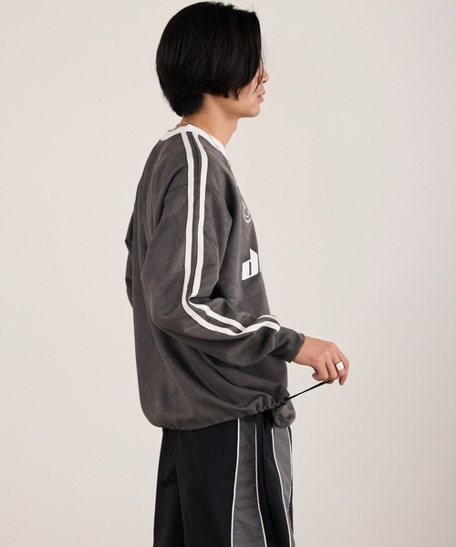 ROOPTOKYO（ループトウキョウ）の「カットスエードL/Sゲームシャツ ロンT 長袖 ユニフォーム風 サッカーTシャツ フロント刺繍 袖ライン 裾ドロスト メンズ レディース 2026年 秋 秋服 冬 冬服（Tシャツ/カットソー・メンズ・アイボリー/チャコール・M/L）」の21枚目の写真