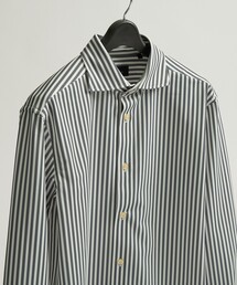 【ON/OFF兼用】360°ストレッチ ロンドンストライプ ワイドカラーシャツ / FLEX SHIRTS