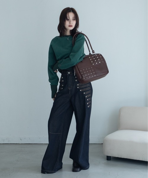 VACANCY(ヴァカンシー)の「ナポレオンボタンカーブデニム(デニムパンツ・レディース・ダークブルー・LARGE/MEDIUM/SMALL)」の5枚目の写真