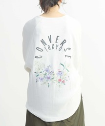 FLOWER LOGO WAFFLE LONG TEE