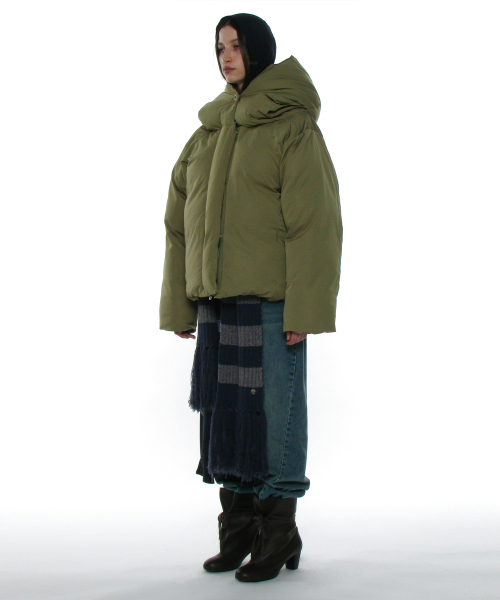PARTIMENTO WOMEN(パルティメントウィメン)の「3Mシンサレートワイドショールカラーパーカー_ライトカーキ(ダウンジャケット/コート・レディース・その他・ONE SIZE)」の2枚目の写真