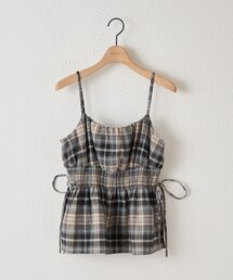 【WEB限定】チェックキャミビスチェ