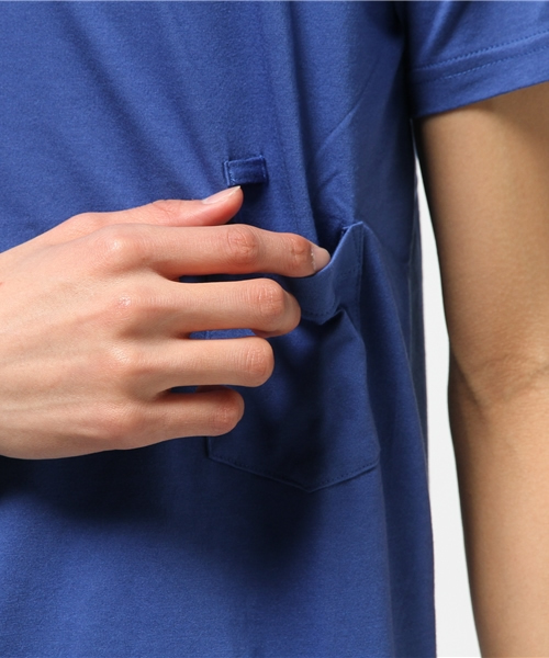 FACTOTUM（ファクトタム）の「【VALLIS】バイオシルキーシリーズ Uネック半袖カットソー（Tシャツ/カットソー・メンズ・レッド/ブラック/クリーム/ブルー/パープル/イエロー/ピンク/ベージュ/オレンジ・46/44/48）」の20枚目の写真