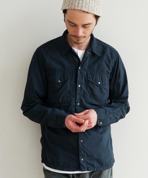 green label relaxing(グリーンレーベルリラクシング)の「SC G/D NY/TAFFETA ミリタリー シャツジャケット◆(シャツ/ブラウス・メンズ・オリーブ/ネイビー・SMALL/LARGE/MEDIUM)」の1枚目の写真