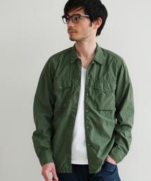 green label relaxing | SC G/D NY/TAFFETA ミリタリー シャツジャケット(シャツ/ブラウス)