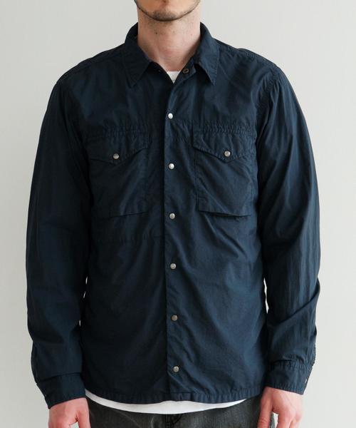 green label relaxing(グリーンレーベルリラクシング)の「SC G/D NY/TAFFETA ミリタリー シャツジャケット◆(シャツ/ブラウス・メンズ・オリーブ/ネイビー・SMALL/LARGE/MEDIUM)」の3枚目の写真