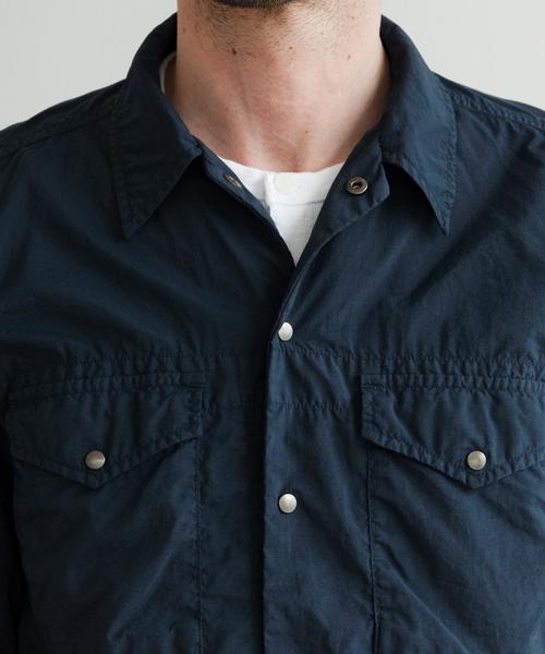 green label relaxing(グリーンレーベルリラクシング)の「SC G/D NY/TAFFETA ミリタリー シャツジャケット◆(シャツ/ブラウス・メンズ・オリーブ/ネイビー・SMALL/LARGE/MEDIUM)」の6枚目の写真