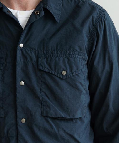green label relaxing(グリーンレーベルリラクシング)の「SC G/D NY/TAFFETA ミリタリー シャツジャケット◆(シャツ/ブラウス・メンズ・オリーブ/ネイビー・SMALL/LARGE/MEDIUM)」の7枚目の写真