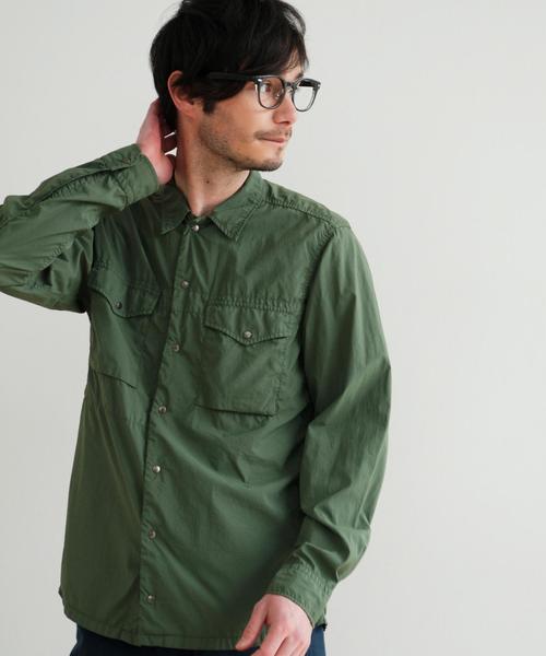green label relaxing(グリーンレーベルリラクシング)の「SC G/D NY/TAFFETA ミリタリー シャツジャケット◆(シャツ/ブラウス・メンズ・オリーブ/ネイビー・SMALL/LARGE/MEDIUM)」の11枚目の写真