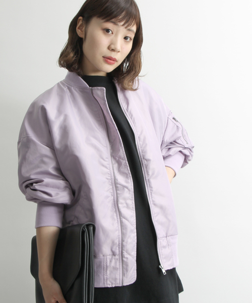 WEGO（ウィゴー）の「WEGO/MA-1（MA-1・レディース・ピンク/ライトパープル/ブラック/カーキ・FREE）」の4枚目の写真