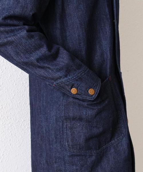 coen（コーエン）の「SMITH別注デニムショップコート§§（その他アウター・メンズ・インディゴブルー・X-LARGE/LARGE/SMALL/MEDIUM）」の2枚目の写真