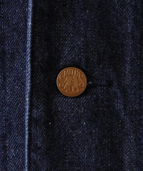 coen（コーエン）の「SMITH別注デニムショップコート§§（その他アウター・メンズ・インディゴブルー・X-LARGE/LARGE/SMALL/MEDIUM）」の5枚目の写真