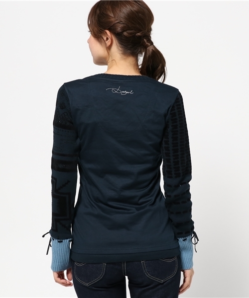 Desigual（デシグアル）の「「Desigual/デシグアル」Tシャツ（Tシャツ/カットソー・レディース・ブルー系その他・LARGE/SMALL/MEDIUM/X-LARGE/X-SMALL）」の5枚目の写真