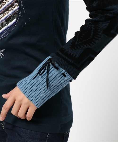 Desigual（デシグアル）の「「Desigual/デシグアル」Tシャツ（Tシャツ/カットソー・レディース・ブルー系その他・LARGE/SMALL/MEDIUM/X-LARGE/X-SMALL）」の7枚目の写真