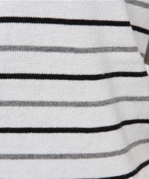 MOUSSY(マウジー)の「Panel border knit tee(Tシャツ/カットソー・レディース・ブラック系その他/ホワイト系その他/キャメル・FREE)」の10枚目の写真