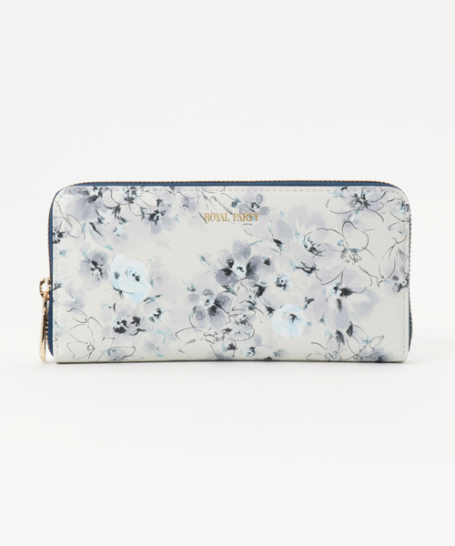 Royal Party ロイヤルパーティー の Royal Party ロイヤル パーティー 7a Rpフラワー ラウンドファスナー長財布 財布 Wear