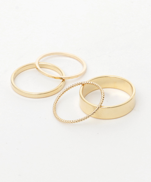 PLAIN CLOTHING（プレーンクロージング）の「シンプルゴールド4setリング【PLAIN CLOTHING】（リング・レディース・ゴールド・FREE）」の3枚目の写真