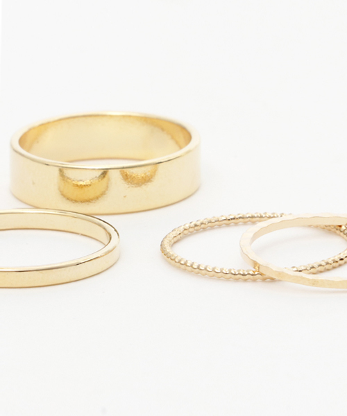 PLAIN CLOTHING（プレーンクロージング）の「シンプルゴールド4setリング【PLAIN CLOTHING】（リング・レディース・ゴールド・FREE）」の2枚目の写真