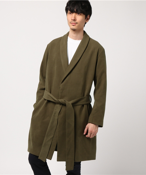 ikka（イッカ）の「メルトンガウンコート （チェスターコート・メンズ・ブラック/オリーブ/ライトグレー・X-LARGE/LARGE/MEDIUM）」の3枚目の写真