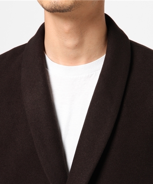 ikka（イッカ）の「メルトンガウンコート （チェスターコート・メンズ・ブラック/オリーブ/ライトグレー・X-LARGE/LARGE/MEDIUM）」の7枚目の写真