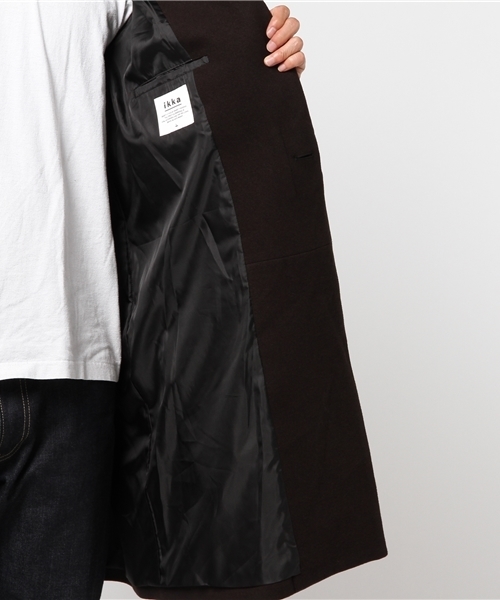 ikka（イッカ）の「メルトンガウンコート （チェスターコート・メンズ・ブラック/オリーブ/ライトグレー・X-LARGE/LARGE/MEDIUM）」の10枚目の写真